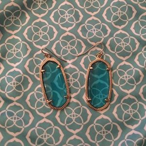 Kendra Scott Elle gold earrings in turquoise